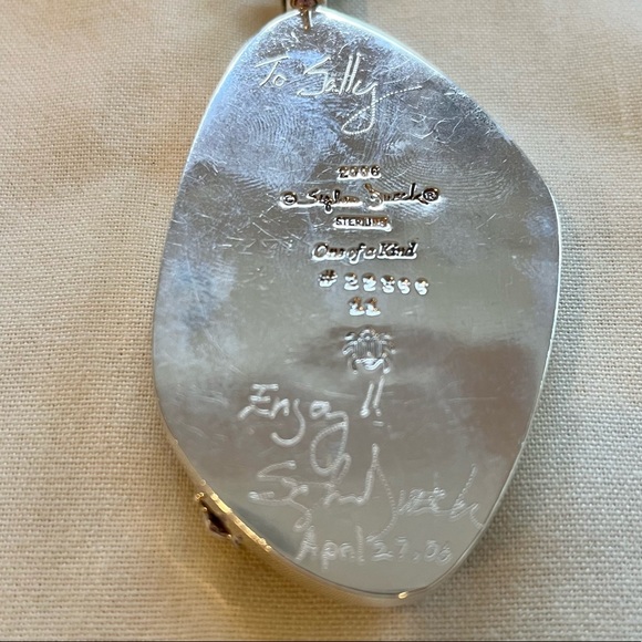 Stephen Dweck One-of-a-Kind, Personalized, Signed, Turquoise & Sterling Necklace - Picture 6 of 16